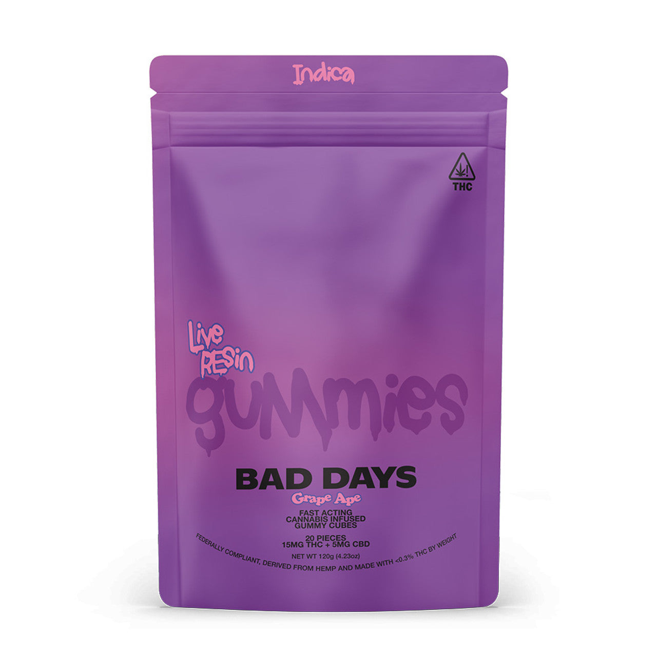 BAD DAYS Delta THC + CBD Live Resin Gummies 400MG - Pack of 20