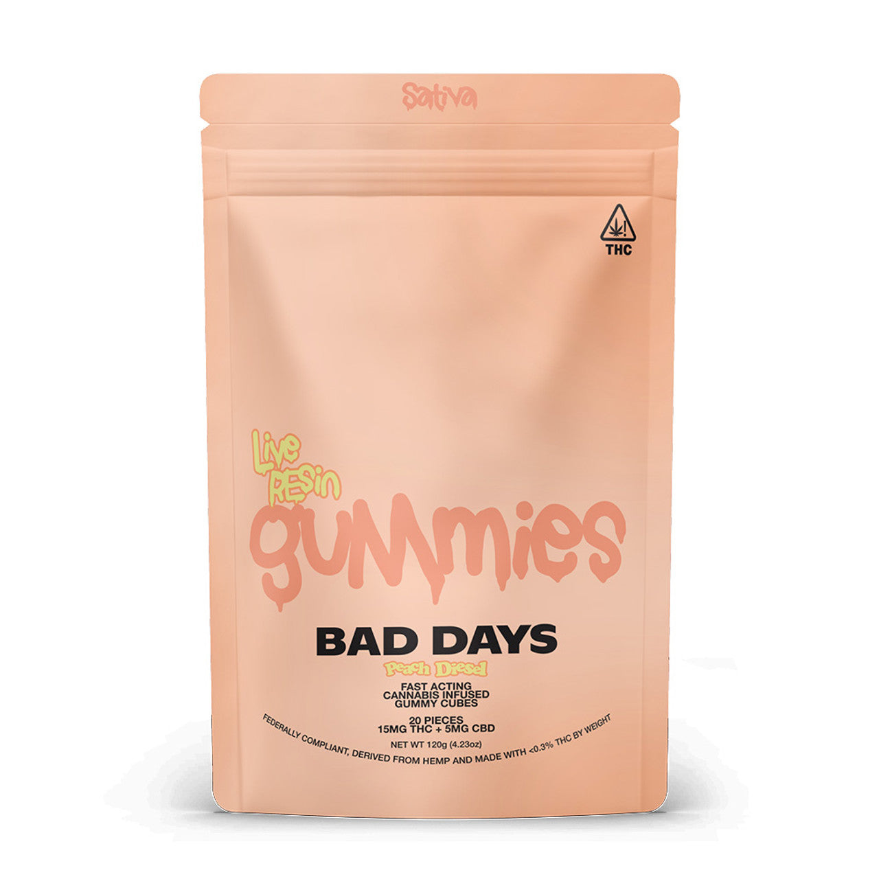 BAD DAYS Delta THC + CBD Live Resin Gummies 400MG - Pack of 20