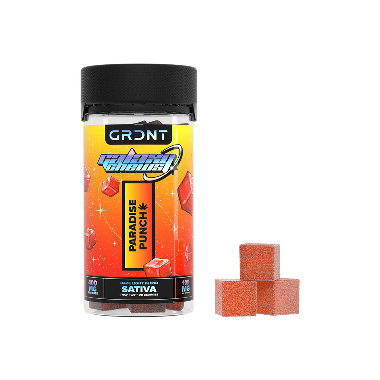 GRDNT Galaxy Chews Delta 9 + THCP + D8 Gummies 10000MG - 25ct Jar