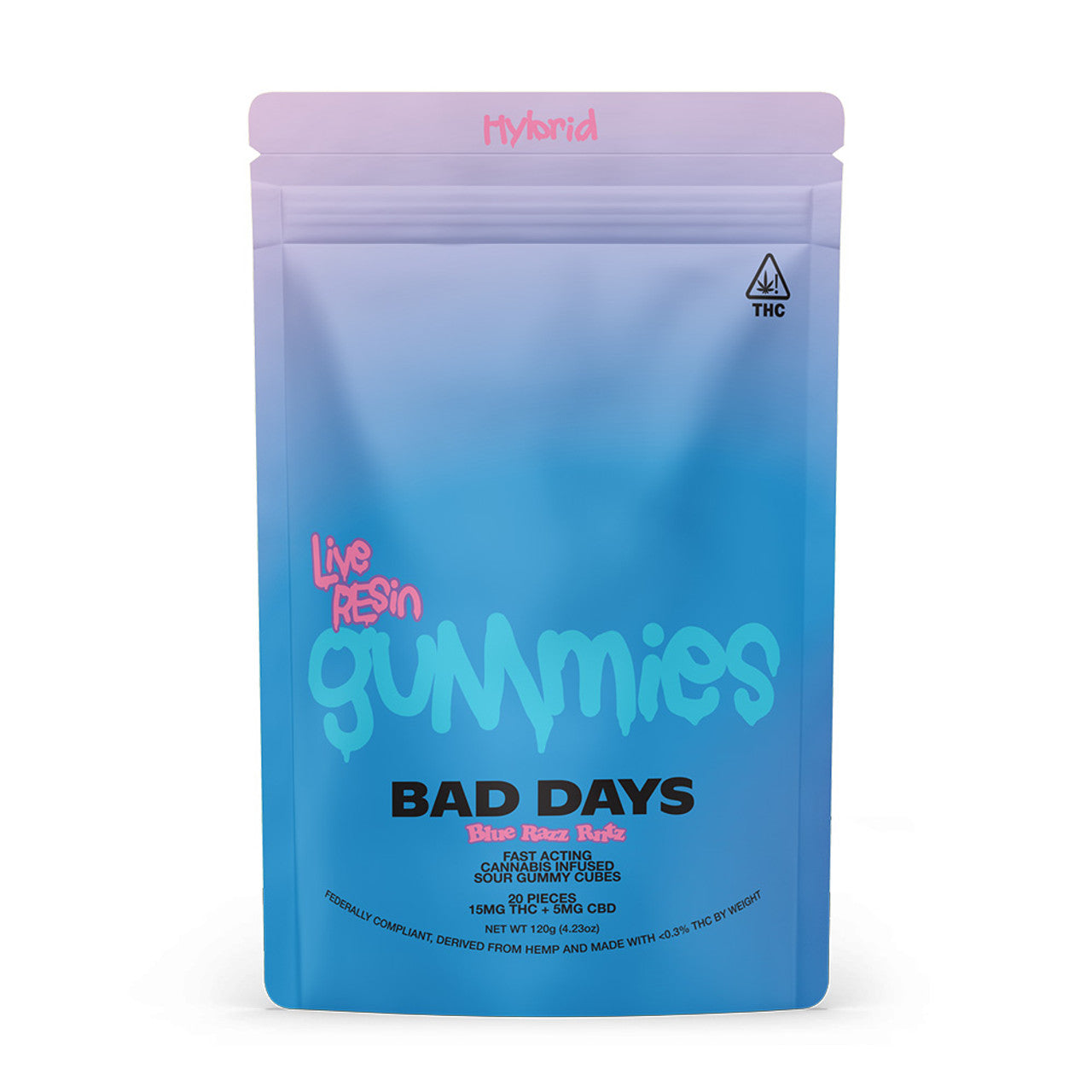 BAD DAYS Delta THC + CBD Live Resin Gummies 400MG - Pack of 20