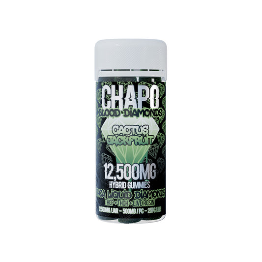 Chapo Blood Diamonds Delta THCA + Liquid Diamonds + THCP + THCH + Live Rosin Gummies 12500MG - 25ct Jar