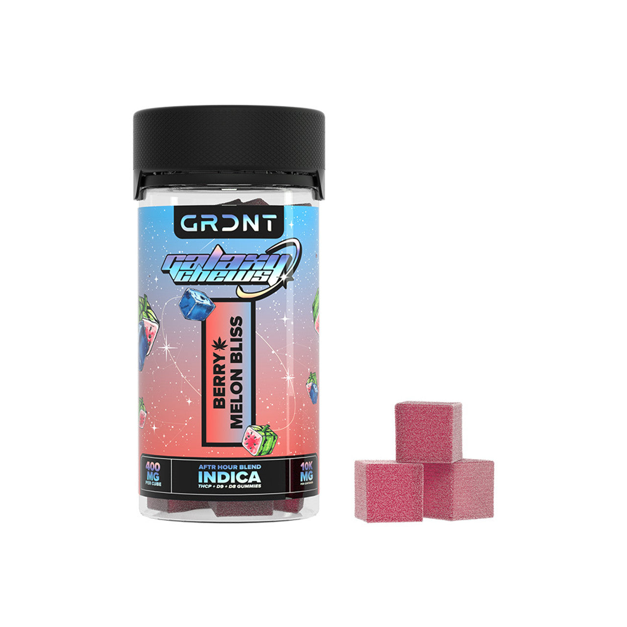 GRDNT Galaxy Chews Delta 9 + THCP + D8 Gummies 10000MG - 25ct Jar