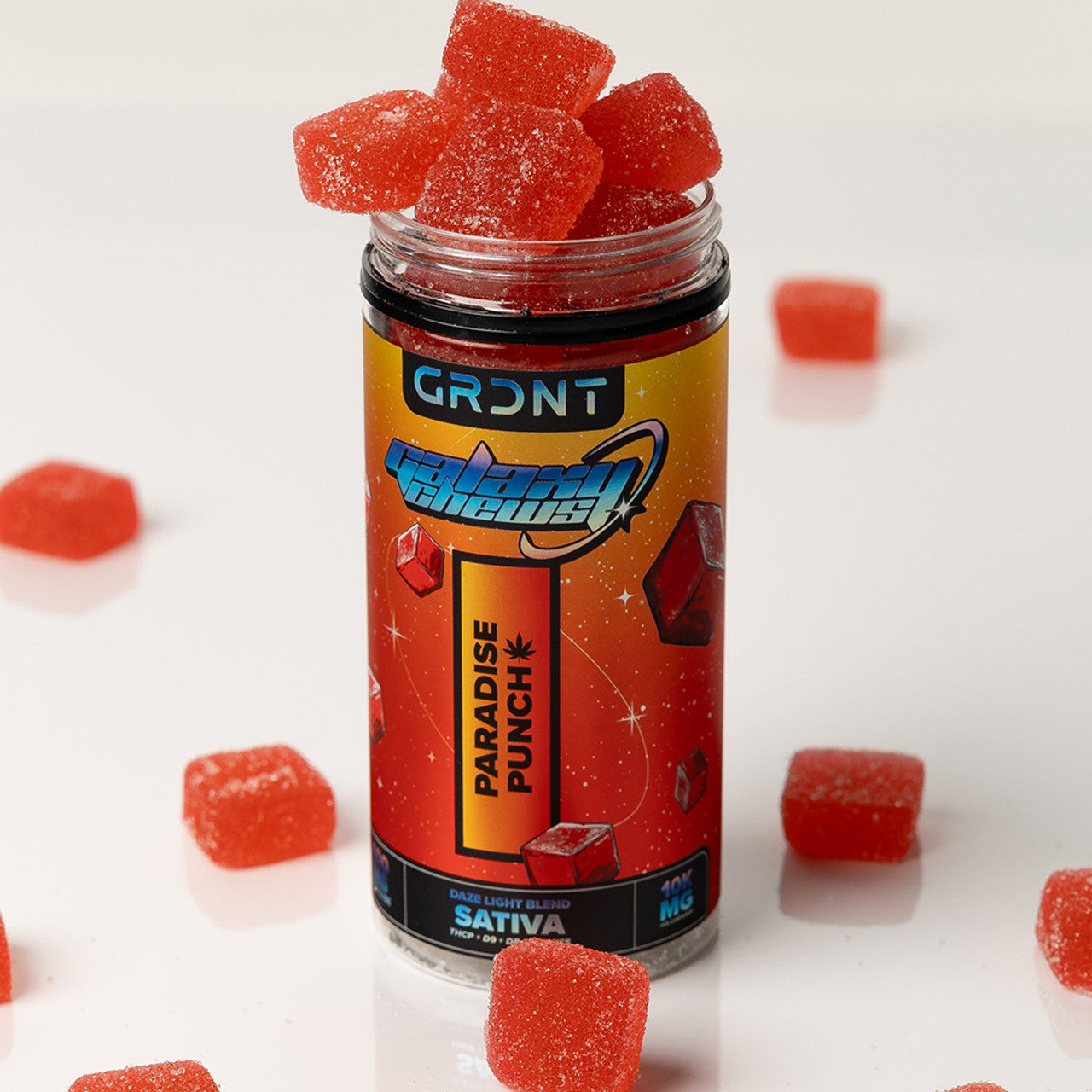 GRDNT Galaxy Chews Delta 9 + THCP + D8 Gummies 10000MG - 25ct Jar