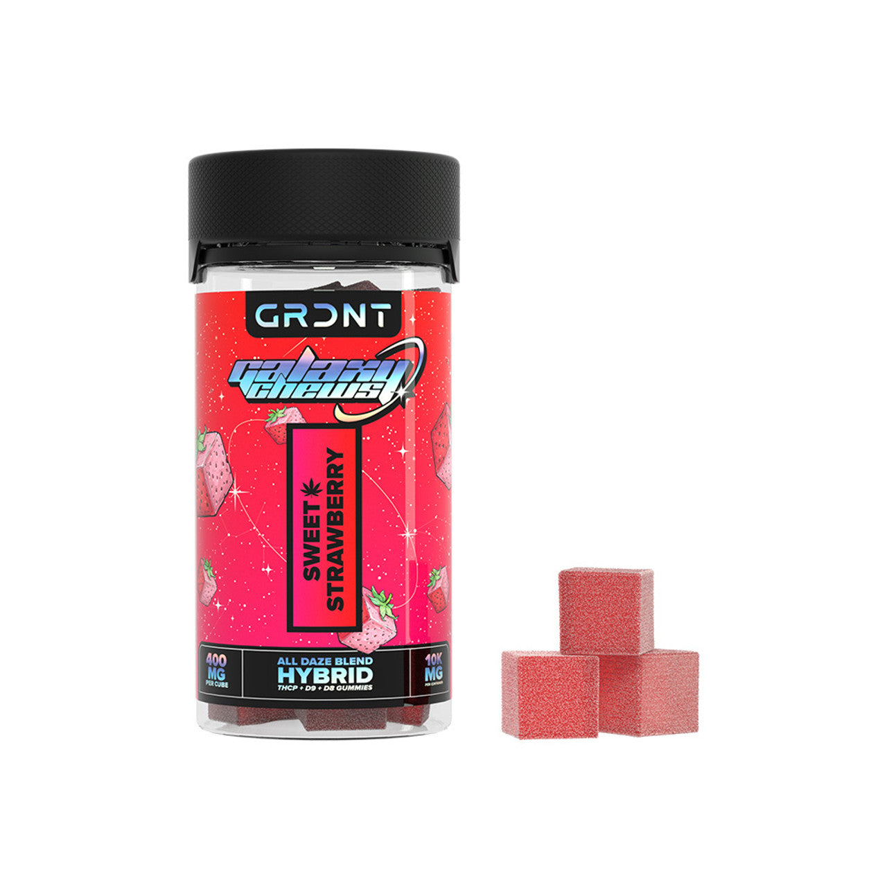 GRDNT Galaxy Chews Delta 9 + THCP + D8 Gummies 10000MG - 25ct Jar