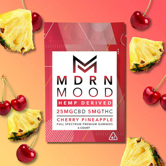 MDRN Mood Hemp Derived Delta THC + CBD Full Spectrum Premium Gummies 180MG - 6ct Pouch