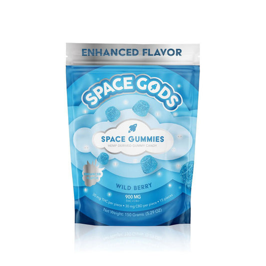 Space Gods Enhanced Flavor Delta-9 + CBD Hemp Derived Space Gummies Candy 900MG - Pack of 15