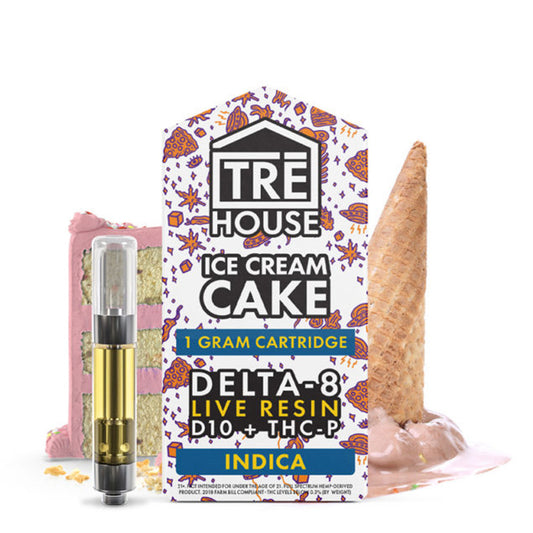 TRE House 1G Live Resin D8 + D10 + THC-P Vape Cartridge
